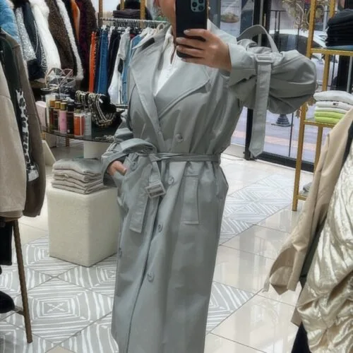 Oversize Uzun Trençkot