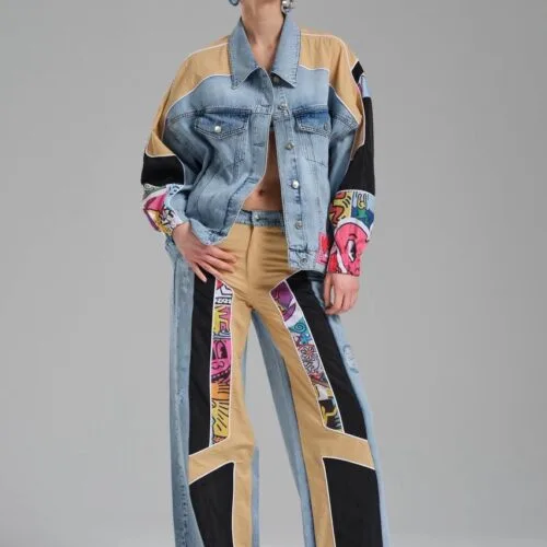 Tasarım Renkli Jeans Pantolon