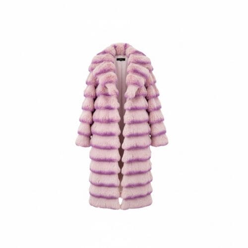 Mor Şeritli Uzun Pembe Peluş