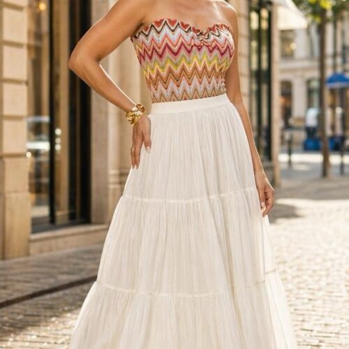 Ekru İthal Tül Tütü Standart Beden Etek