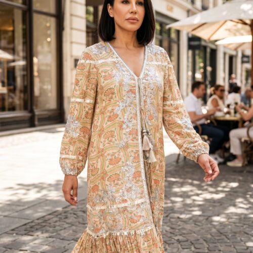 Payet Işıltılı Kaftan-Kimono